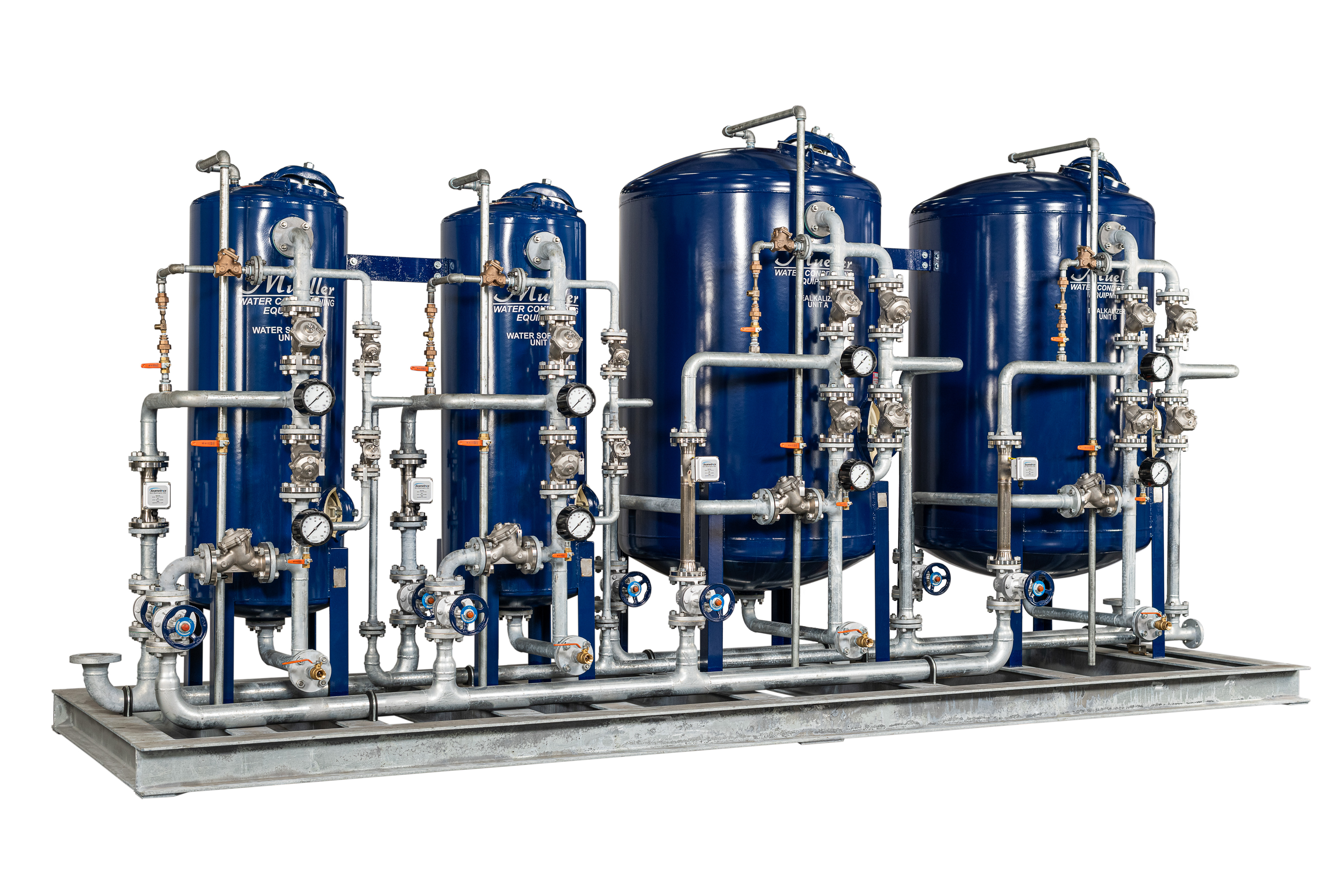 Mueller Water industrial dealkalizer water treatment system for boiler feedwater