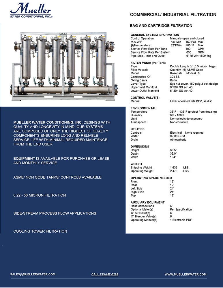Preview of Flyer-600GPM Multi-Bag Filter